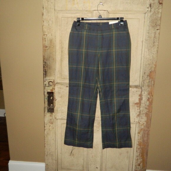Lands' End Pants - Lands' End Modern Fit Misses Plaid Boot Cut Pants Size 10 (GG-16)